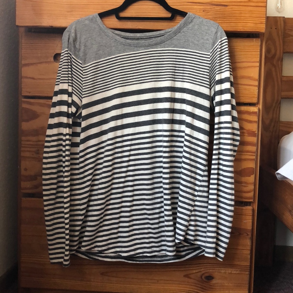 Striped long sleeve top